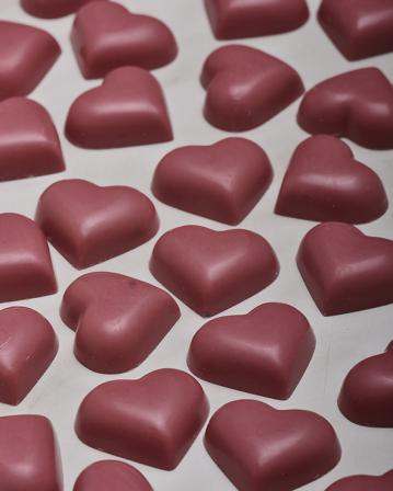 Ruby chocolade harten
